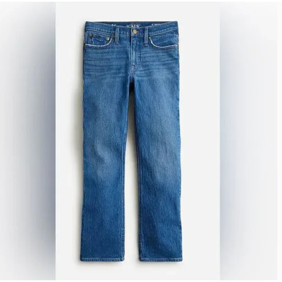 J Crew 9" Demi Boot Crop Jeans 28 6 NWT Wedgewood Wash J.Crew Kick Flare BV664 - Picture 3 of 4